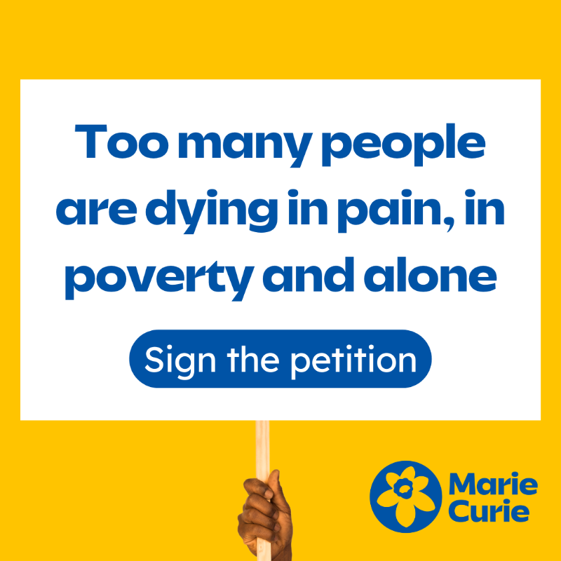 mariecurieuk's tweet photo. 🚨 End of life care has been overlooked and now the shortfall in support is at a critical level.

We can't let this crisis continue. Whoever wins the election must take action.

Agree? Sign our petition now.
