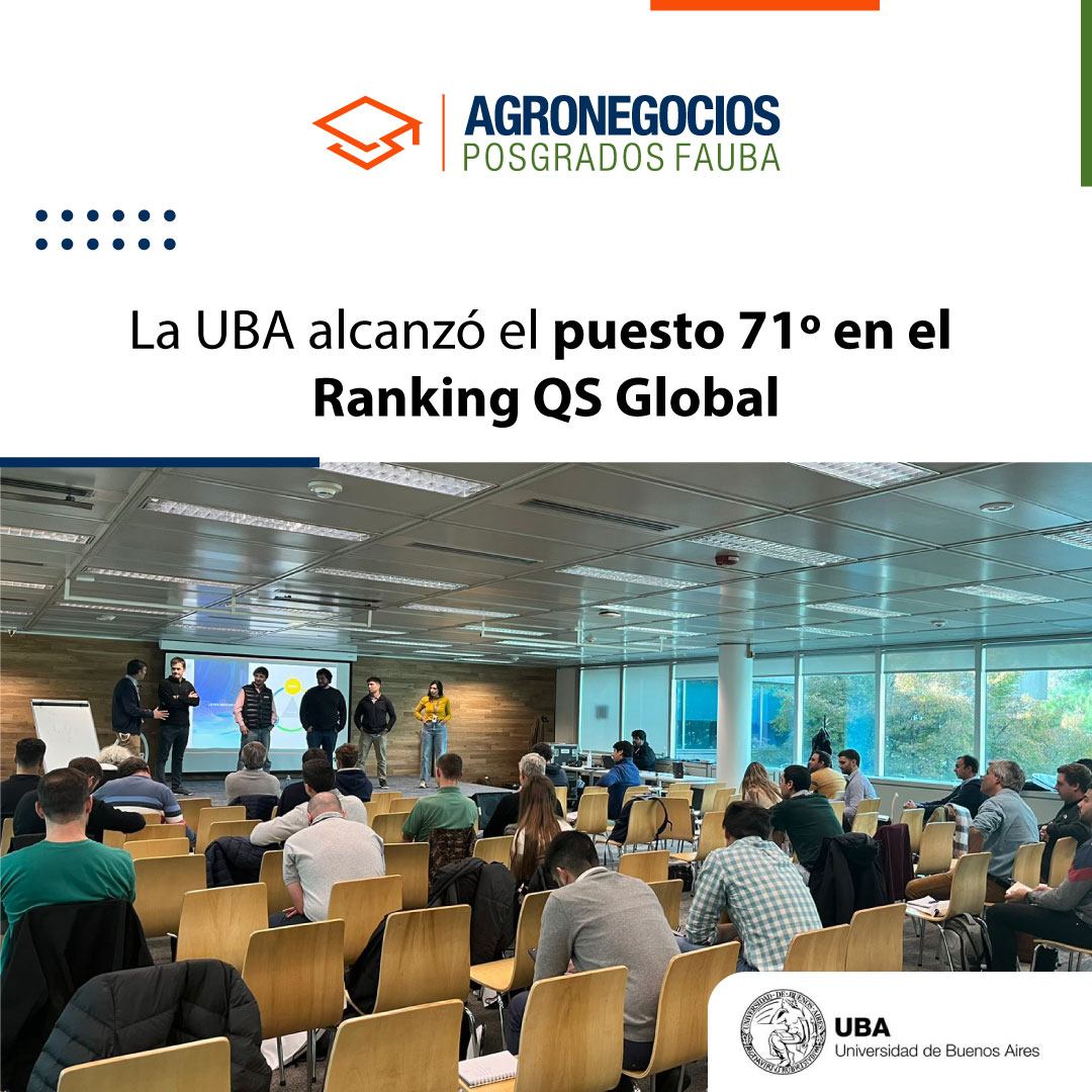 AgronegociosUBA's tweet photo. 🌟 La UBA ha sido recientemente rankeada como la mejor universidad de América Latina a nivel mundial, ocupando el puesto 71. 🌍🎓 Estamos orgullosos de formar parte de esta prestigiosa institución y de contribuir al excelente nivel académico en el campo de los agronegocios🙌🏻. https://t.co/EiaG2L8vEJ