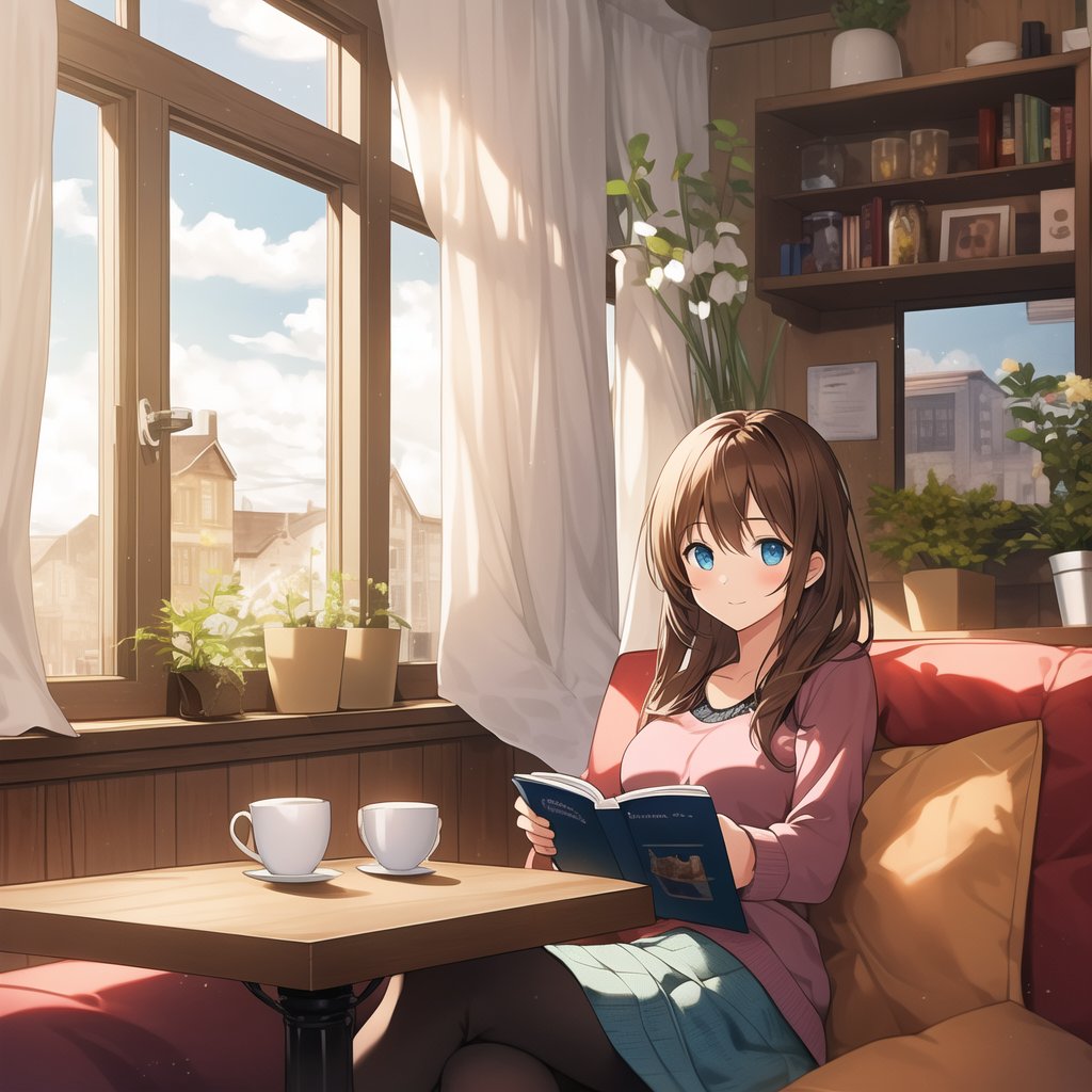 今日は仕事が早く終わったので、家でまったり
#AIArtwork 
#AIイラスト 
#AIイラスト好きさんと繋がりたい 
#AIイラスト初心者