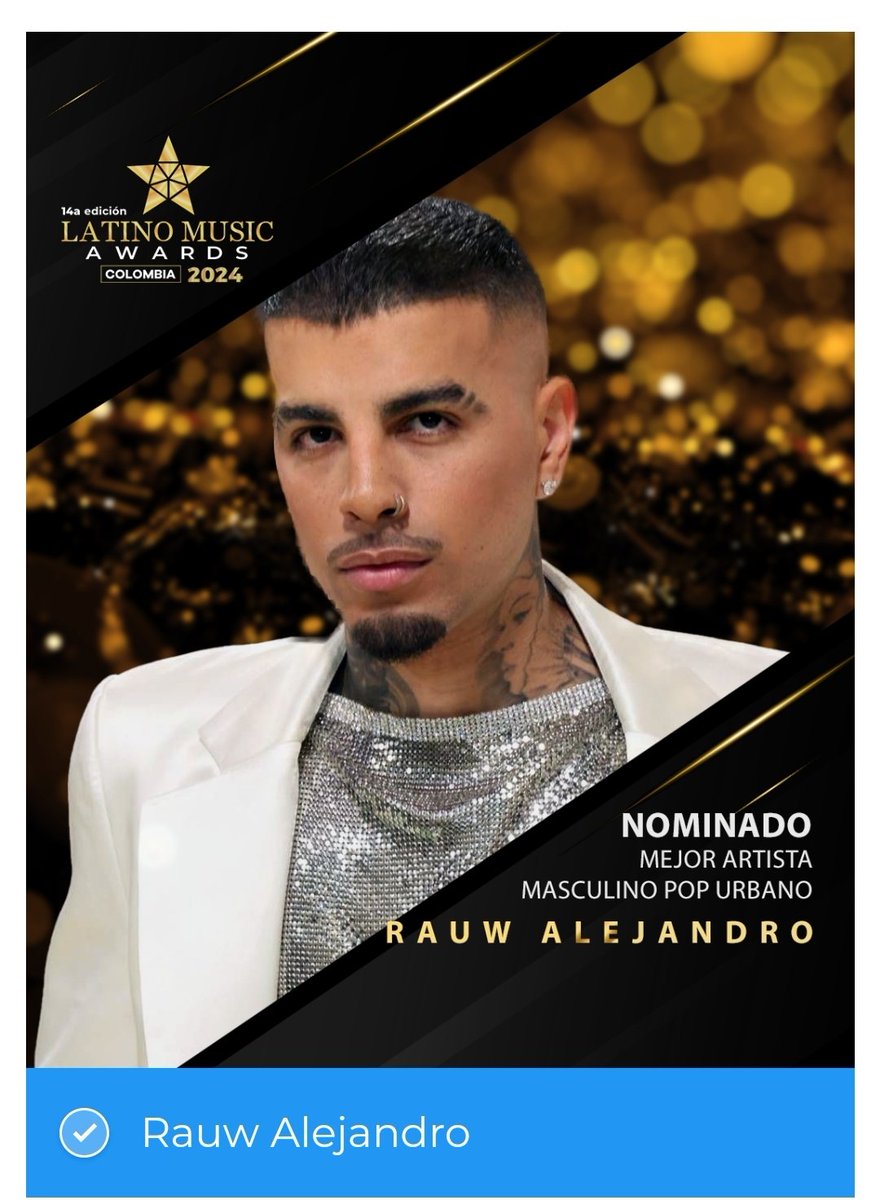 SilvFleur's tweet photo. Raw Alejandro nominado en la Categoría a mejor Artista Masculino pop Urbano para apoyar a su Fandom con los votos a #Rawalejando, les dejo el link 👉🏻 https://t.co/YXhHi6Cq2v https://t.co/SPSxlhoV9k