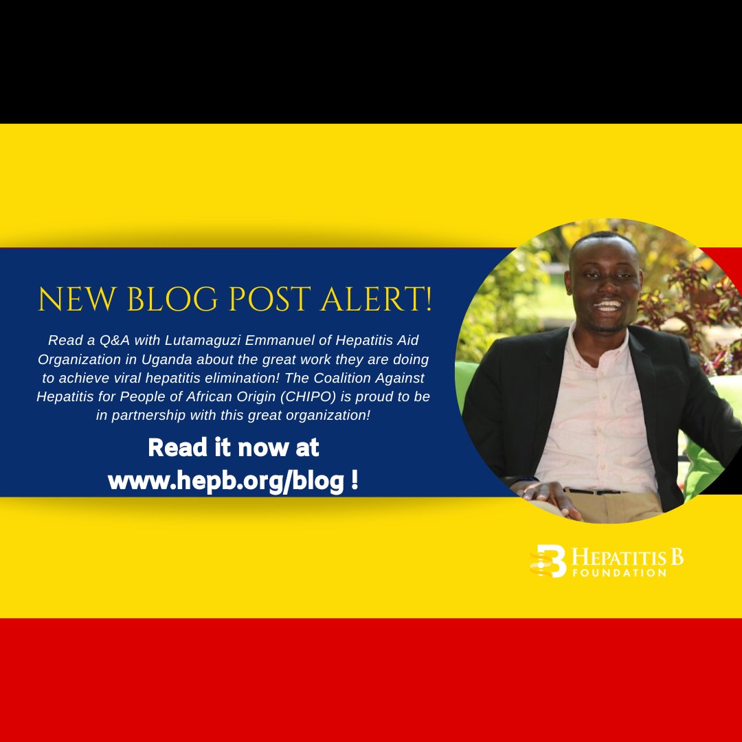 Hep B Foundation (@hepbfoundation) on Twitter photo New BLOG🪶CHIPO Partner Highlight: Hepatitis Aid Organization
Highlighting the work of <a href="/HepAidOrg/">Hepatitis Aid Organisation</a> , and their Executive Director, Lutamaguzi Emmanuel, as he describes successes and challenges building hepatitis care capacity and more.
Read more 📲 ow.ly/SB1t50S8WcX New BLOG🪶CHIPO Partner Highlight: Hepatitis Aid Organization
Highlighting the work of <a href="/HepAidOrg/">Hepatitis Aid Organisation</a> , and their Executive Director, Lutamaguzi Emmanuel, as he describes successes and challenges building hepatitis care capacity and more.
Read more 📲 ow.ly/SB1t50S8WcX