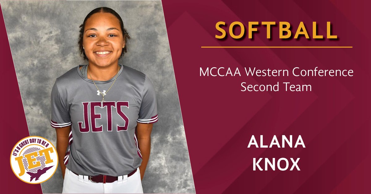 JacksonCollege's tweet photo. Congratulations to our Jets softball players receiving season honors: 
- Ashley Sturgill, sophomore, Western, outfield 
- Brooke Owen, freshman, Jonesville, shortstop/second base
- Alana Knox, sophomore, Holt, outfield  
- Rayannah Burke, freshman, Napoleon, pitcher/infield https://t.co/Yl0i898eNx