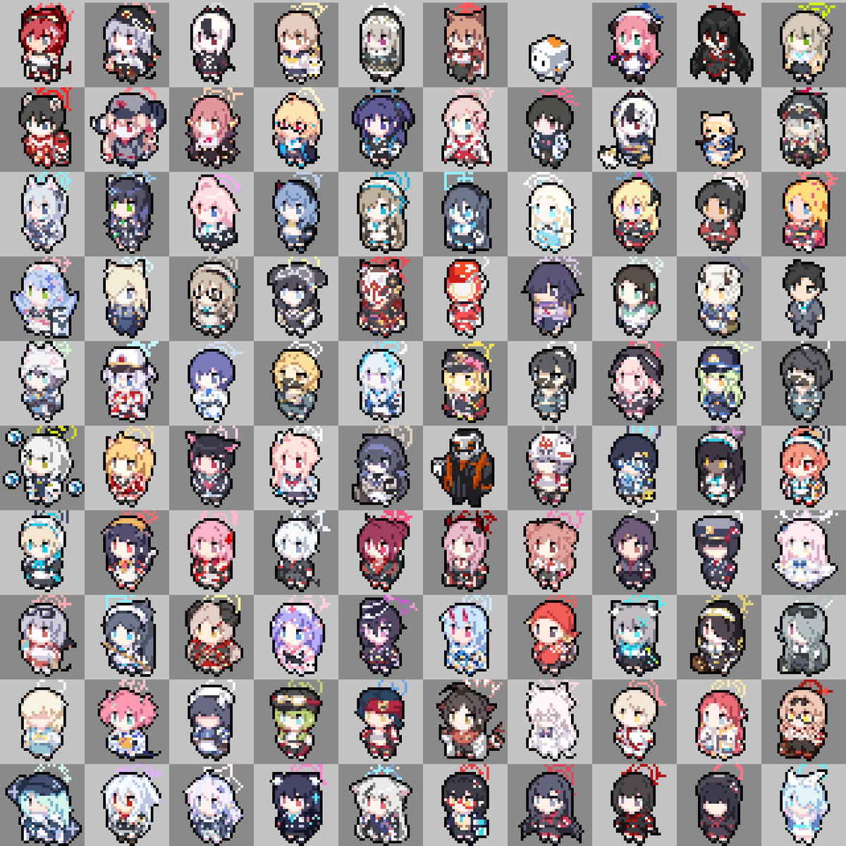 Gatialo_On's tweet photo. #100日チャレンジ 達成しました！👾✨
#ブルアカ #BlueArchive #ドット絵 https://t.co/k1f2Dj0aEp