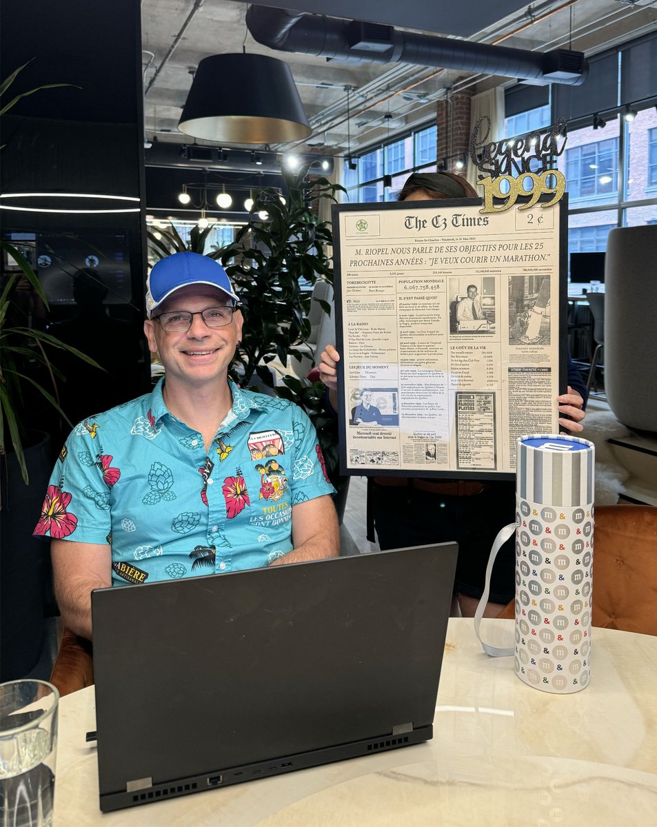c3solutions's tweet photo. Sharp like his knife, aging like a fine Scotch, and skiing smoothly through every challenge, our IT Architect, Stéphane, is celebrating 25 years at C3 Solutions!
Here's to many more years of success.🥂
#LifeatC3 #WorkAnniversary! https://t.co/ZcB4pdOLec