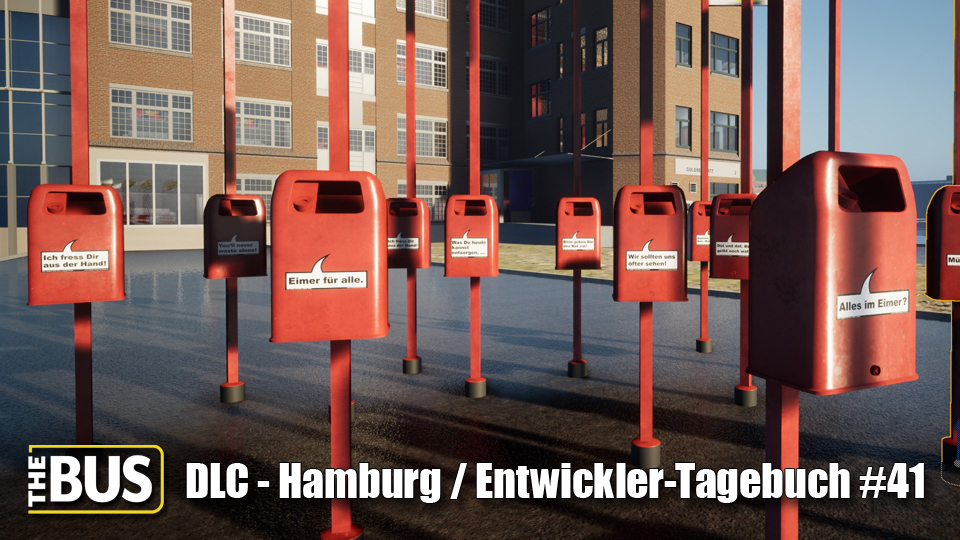 The Bus – DLC Hamburg – Entwickler-Tagebuch Teil 41

Wer in Hamburg unterwegs ist, dem fallen die zahlreichen roten Müllbehälter an den Haltestellen und in deren Nähe sofort auf. Diese dürfen natürlich auch in dem kommenden The Bus-DLC nicht fehlen.
halycon.de/news/the-bus--…