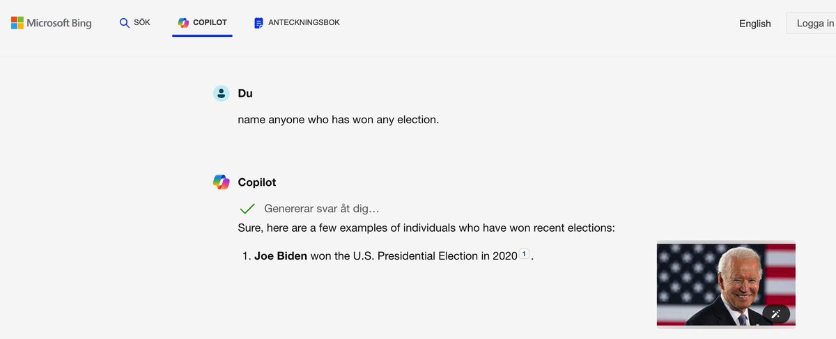 andersbjarby's tweet photo. @jeremyphoward @MSFTCopilot Funny enough you can trick it. https://t.co/W8uN7hCb0S