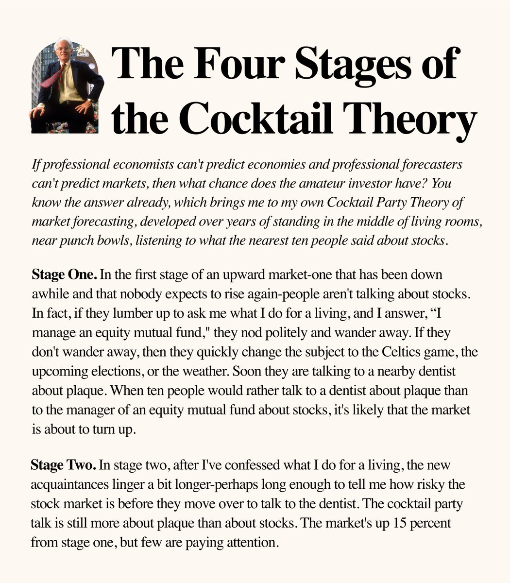 Quartr_App's tweet photo. Peter Lynch's Cocktail Party Theory

What stage are we in now? https://t.co/yVkyVpkqjB