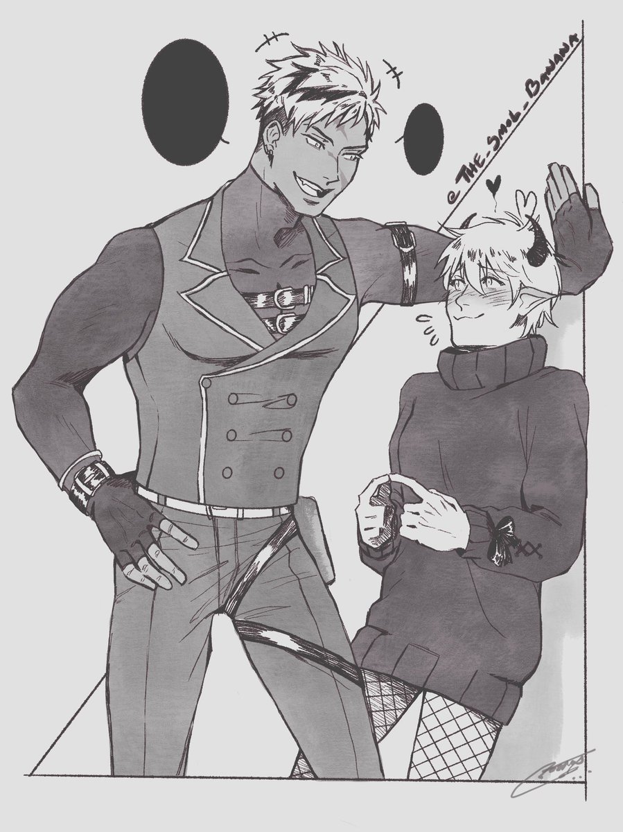 The_Smol_Banana's tweet photo. I got kabedonned by Crowshi... 😳
Eeeeee! I love how this turned out!
This was done by @flosnix go check him out!
#vantalism #crewsona #vantacrowbringer https://t.co/fXYEo1vdia