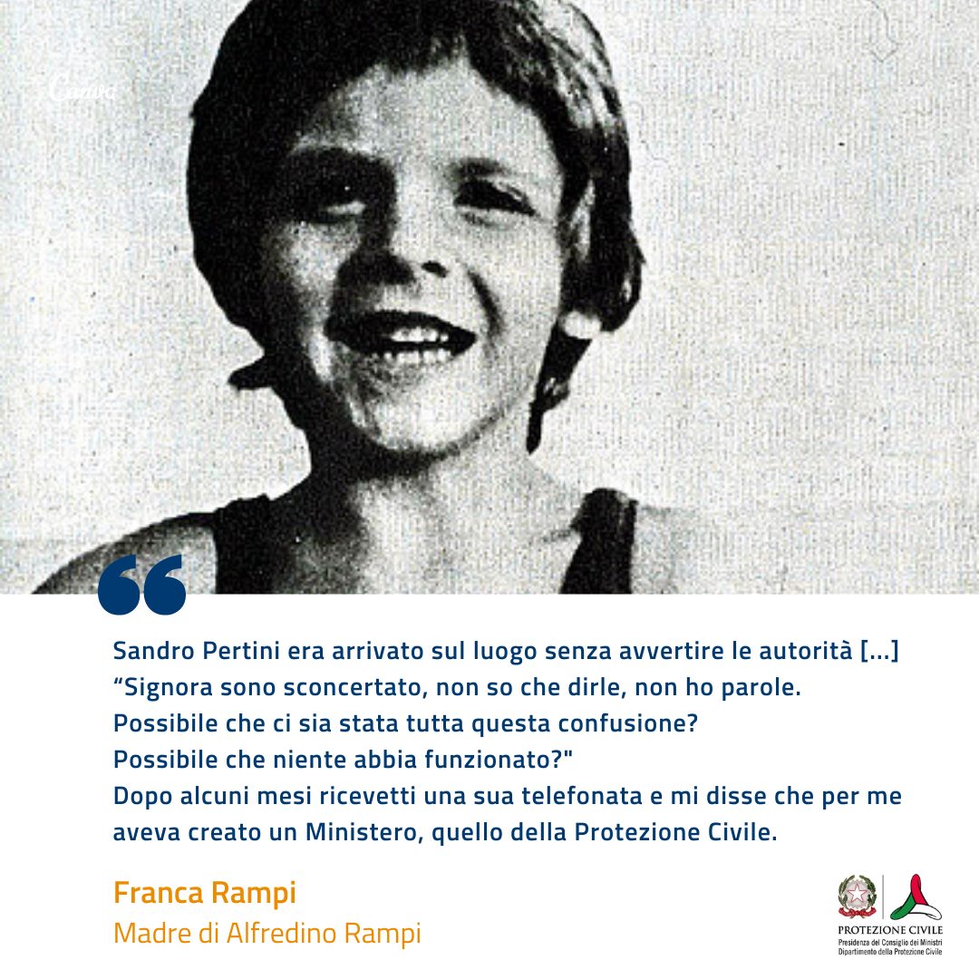 DPCgov's tweet photo. Il #10giugno del 1981 Alfredino Rampi, un bambino di appena 6 anni, scivolò in un pozzo artesiano a #Vermicino. L'Italia visse il dramma tra speranza e dolore. L'epilogo tragico della vicenda evidenziò i limiti del sistema dei soccorsi e accelerò la costituzione del DPC. https://t.co/R7PznbjYpB