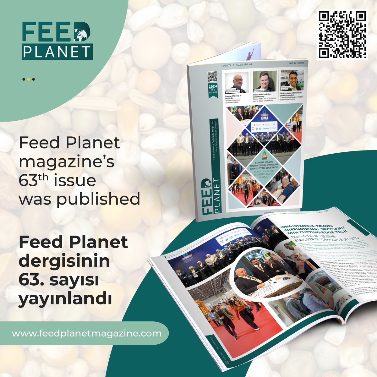 🇹🇷 Feed Planet Dergisinin 63. sayısı yayınlandı. Dergimizi online olarak okumak için web sitemizi ziyaret edin.

🇬🇧 Feed Planet magazine's May issue is out! Visit our website to read our magazine online for free.
To read online:
archive.feedplanetmagazine.com/63/

#yem 
#feed 
#FeedPlanet