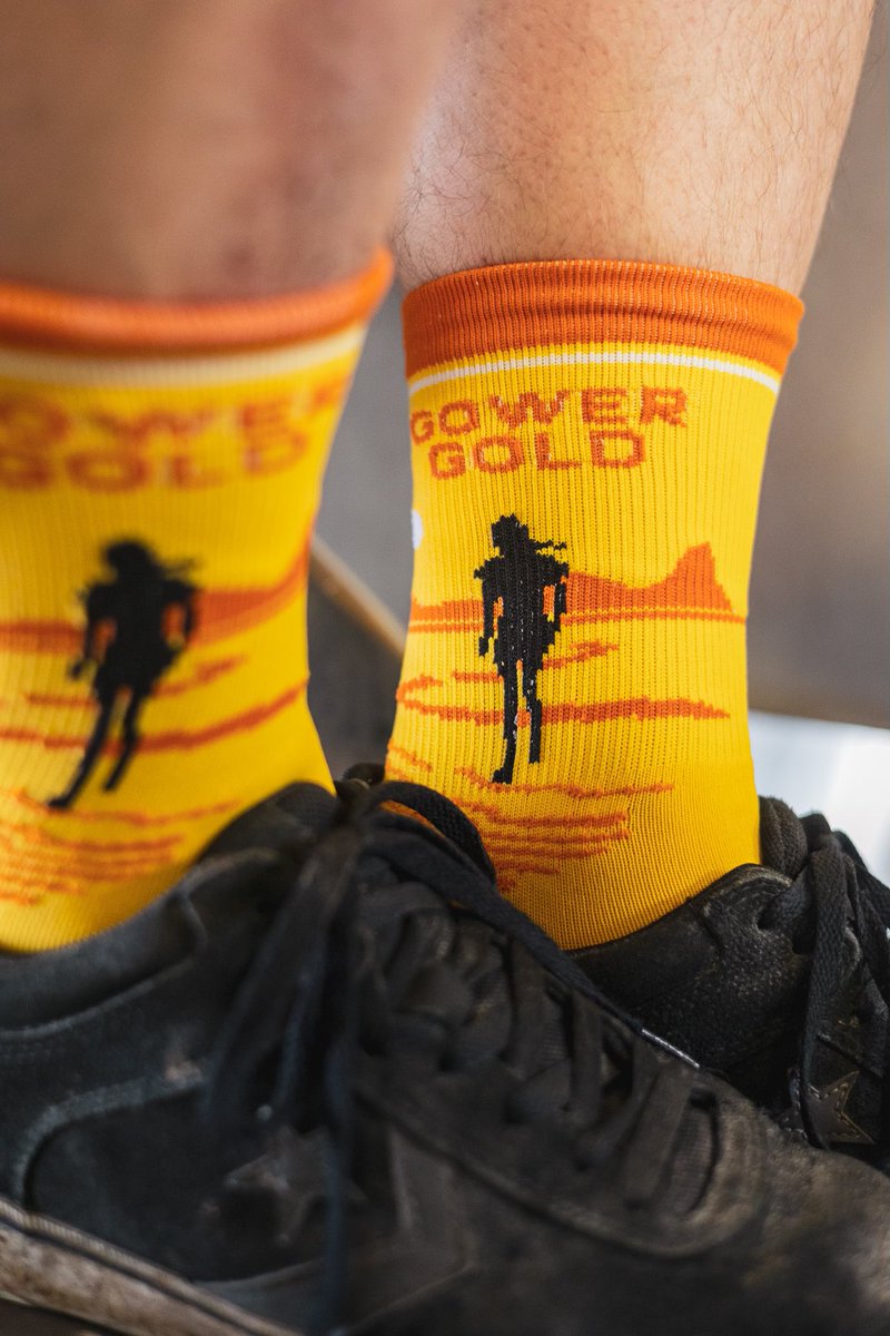 GowerBrewery's tweet photo. Did someone say Gower Gold socks? 🧦 Thanks to Brav Endurance, they’re now a thing, just in time for Father’s Day… 👀

Pick up online today! https://t.co/VPOJ1TqQlk