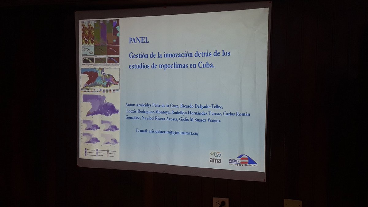 CMP95040507's tweet photo. Presentación de unos de los proyectos del centro meteorológico Provincial Guantánamo, relacionado con los estudios de los Topoclimas en Cuba. https://t.co/ElHVaSi9Pe