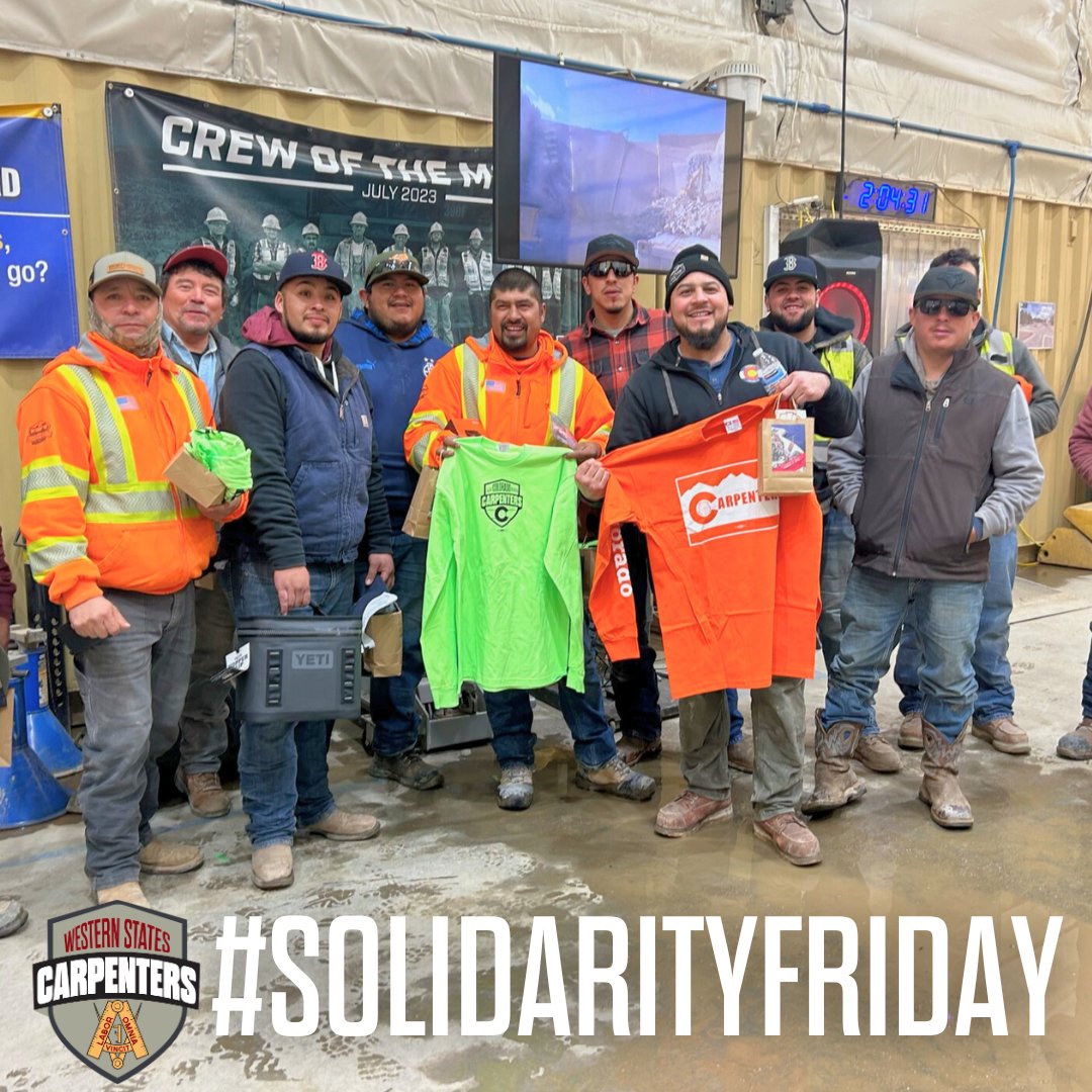 WSCarpenters's tweet image. Carpenter by trade. Union by choice. 👊 Happy #SolidarityFriday from Colorado #Local555. 💪

#SWMSCarpenters #UnionCarpenters #JobsWagesBenefits #Brotherhood #UnionStrong #Carpenters #WeBuildAmerica #BorderToBorder #UnionProud