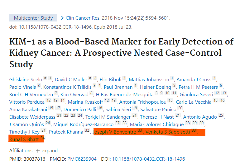 DrChoueiri's tweet photo. #KIM1 seems to be quite a promising #kidneycancer biomarker from screening, recurrence, and selecting therapy. Our team @harvardmed @BrighamWomens @DanaFarber has been working on this as part of @df_hcc for decades (Dr. Bonventre) + past 5 years in RCC with @VincentWenxinXu leading the charge and his mentors (Bhatt/McDermott/Bonventre)