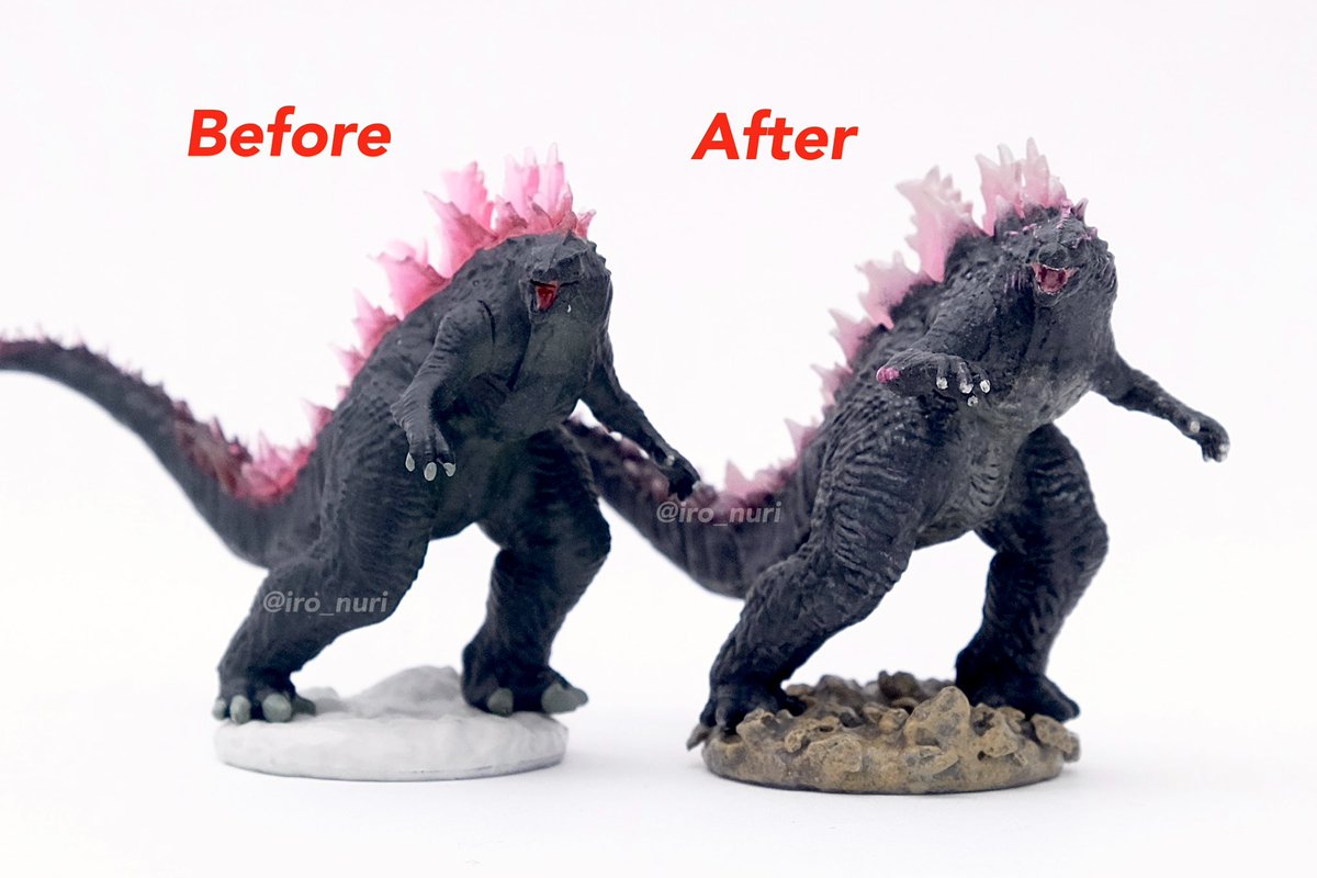 ゴジラ リペイント Yahoo!オークション - 【小改造+リペイント】HGXゴジラ壱 ゴジラ1995