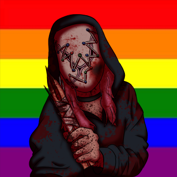 Lumi_Bunn's tweet photo. Day 16 of drawing Susie until DBD makes Chaos Shuffle permanent.  
I woke up with a head splitting migraine, so I don't have a lot of time to draw today. I will provide another old drawing, enjoy <3
#Pride #LGBTQPrideMonth #DBD #BHVR #LegionDBD #digitalart https://t.co/SurYuLA2xS