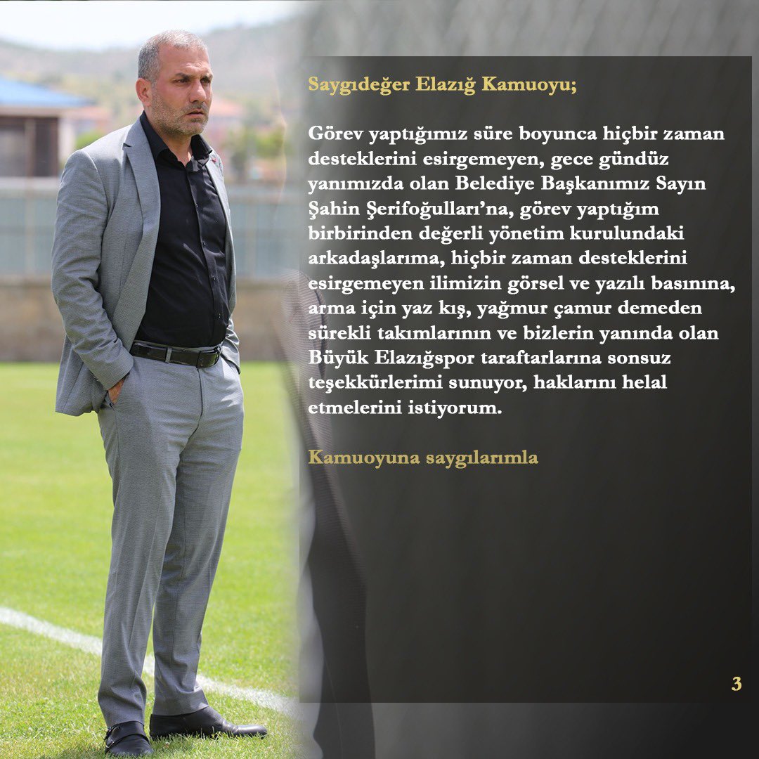 22 Haziran’da yapılacak Olağanüstü Seçimli Genel Kurul’da Başkanlığa Aday Olmayacağım Hakkında Kamuoyu Duyurusu