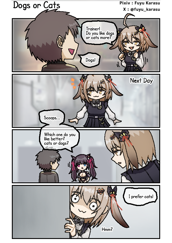 Dogs or Cats?

#NIKKE 
#NIKKEfanart