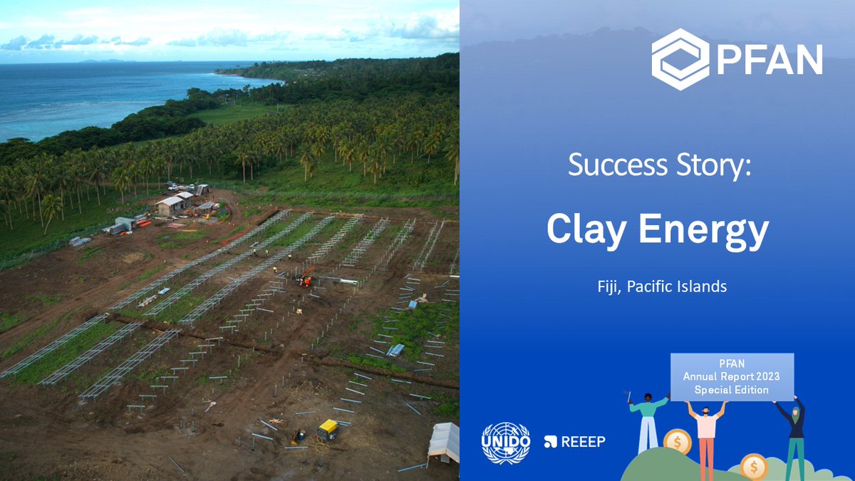 Clay Energy's 1MW solar farm in Taveuni, Fiji, stabilises the grid, reduces diesel use &amp; cuts emissions. The battery storage system stores surplus solar energy, ensuring reliability &amp; backup power. They turned to PFAN for support.
Read their success story: bit.ly/3ValV9r