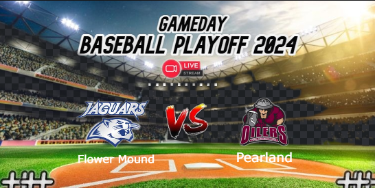 TexasUILUpdate's tweet photo. Pearland vs Flower Mound🚨⚾️Baseball Playoff🚨
📺Live On: https://t.co/jhd1sVVd3g
 today @ 4p.
@FMJagsHardball @fmjagsbaseball @FMSoftball @FlowerMoundHS @OilerBaseball @PearlandHSsport @PHSLadyOSB @PearlandHighSch https://t.co/fyTniJRuOO