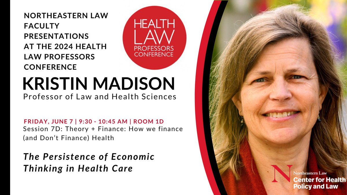 Day 3 of #HLP24 - Theory + Finance: How we Finance (and Don't Finance) Health Panel with @nusl's Kristin Madison speaking on "The Persistence of Economic Thinking in Health Care". <a href="/ASLMENews/">ASLME</a> <a href="/TempleLaw/">Temple Law School</a>