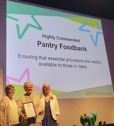 Well done to all the volunteers of PANTRY Foodbank on receiving their second successive award at the NPTCVS volunteer awards held in Neath recently. Thanks also goes to all our fantastic supporters, we simply would not exist without you.
#nptvolawards
#VolunteersWeek