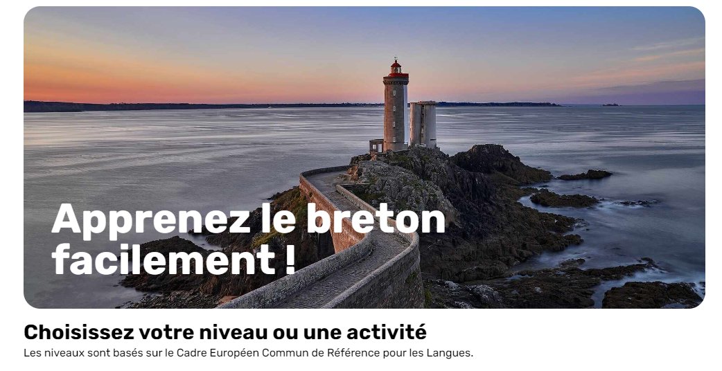 🙋 Envie d’apprendre le breton de façon simple et ludique?

Lancez-vous avec Desketa, la nouvelle plateforme d'apprentissage du breton, entièrement développée en Bretagne par l' <a href="/OPAB_OPLB/">Ofis Publik ar Brezhoneg | Actualités</a> 

Créez votre compte, c’est gratuit 👇
bretagne.bzh/actualites/des…