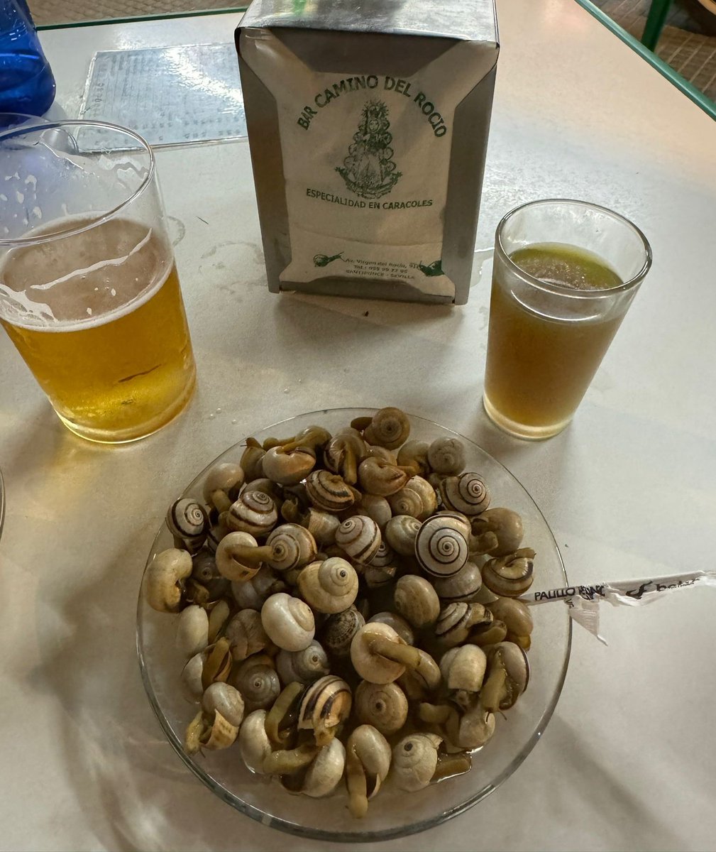 🗣️ "Muy buenos tienen que estar los que pruebe para que superen a estos"... Sabias palabras de uno de los #AgentesODCA encargado de supervisar y catar uno de los que dicen ser los mejores 🐌🐌🐌 de toda la provincia.

🍴 Bar Camino del Rocío
📍 Santiponce
📝 ¡ESPECTACULARES!