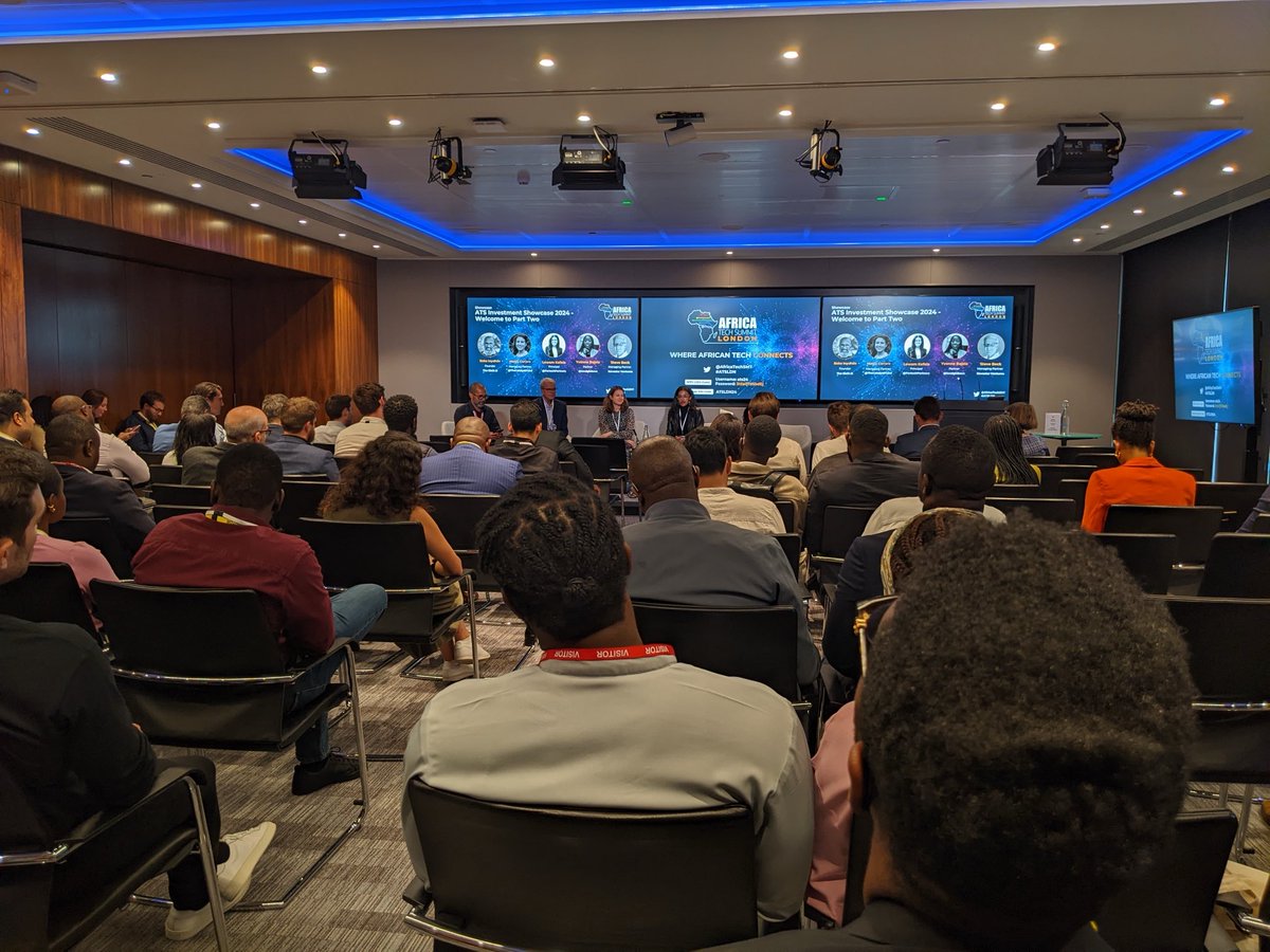 AfricaTechSMT's tweet image. Part two of the Investment Showcase at #ATSLDN, supported by ⁦@MadicaVC⁩ and ⁦@FoundersFFA⁩ Factory Africa. With an Advisory panel from ⁦⁦@TheCatalystFund⁩ , Partech Africa, ⁦@localglobevc⁩ and Novastar Ventures.