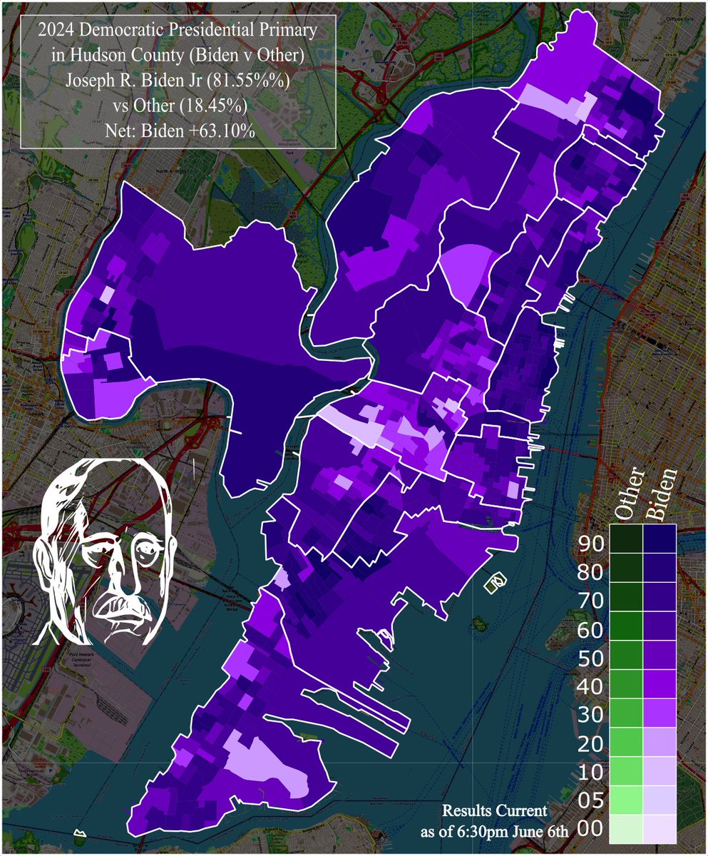 Comparatively, Uncomitted did best amongst Egyptians and Pakistani's in Jersey City's Wards A &amp; C, winning a precinct in ward C with an "M.A. Jinnah Street", in addition to overperforming in the western Part of Jersey City's Progressive Ward E