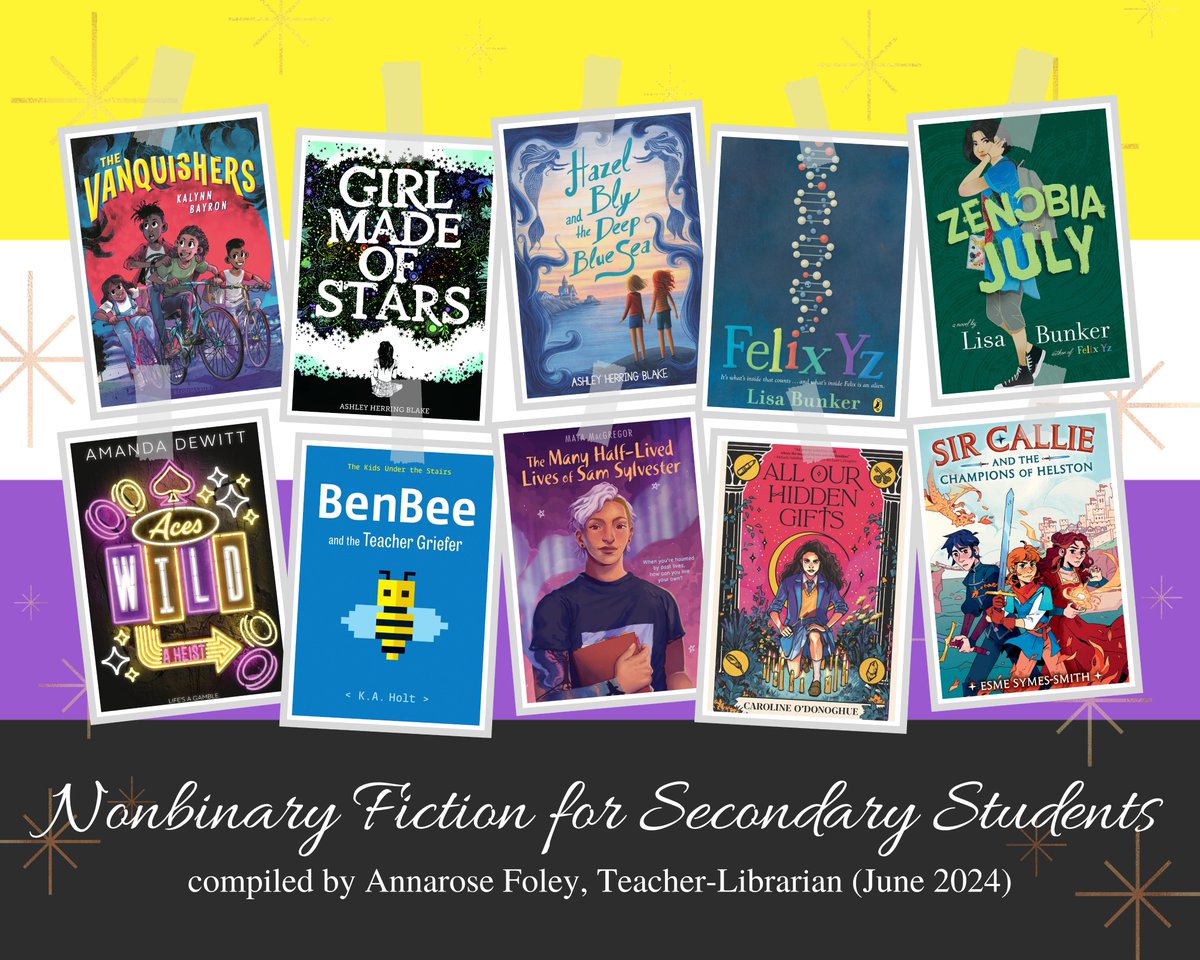 Annarose Foley (@boyntonlibrary) on Twitter photo Ms. Foley Recommends... Nonbinary Fiction for Secondary Students! #bookstagram #librarylife #bookrecs #weneeddiversebooks #readwithpride #lgbtqia #nonbinarybooks ๐ณ๏ธโ๐ <a href="/KalynnBayron/">Kalynn bayron</a> @ashleyhblake <a href="/AmandaMDeWitt/">Amanda DeWitt</a> <a href="/karianneholt/">K.A. Holt ๐ณ๏ธโ๐</a> @EsmeSymesSmith Ms. Foley Recommends... Nonbinary Fiction for Secondary Students! #bookstagram #librarylife #bookrecs #weneeddiversebooks #readwithpride #lgbtqia #nonbinarybooks ๐ณ๏ธโ๐ <a href="/KalynnBayron/">Kalynn bayron</a> @ashleyhblake <a href="/AmandaMDeWitt/">Amanda DeWitt</a> <a href="/karianneholt/">K.A. Holt ๐ณ๏ธโ๐</a> @EsmeSymesSmith
