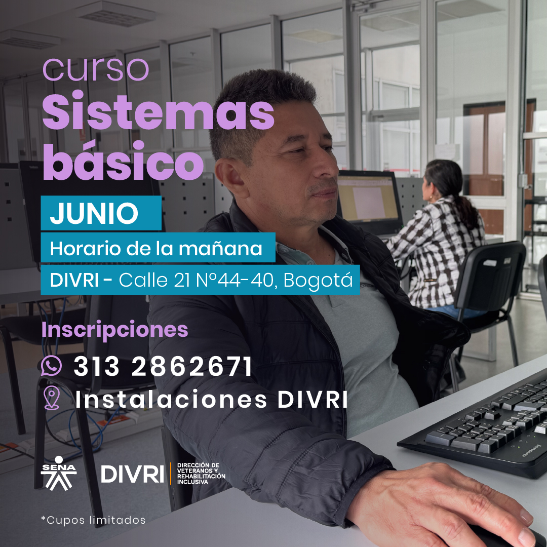 divriveteranos's tweet photo. #Inscríbete | al curso de sistemas básico en la #DIVRI.
Inscripciones en el 3132862671
#JuntosPorNuestrosVeteranos https://t.co/Ug578cuTI0