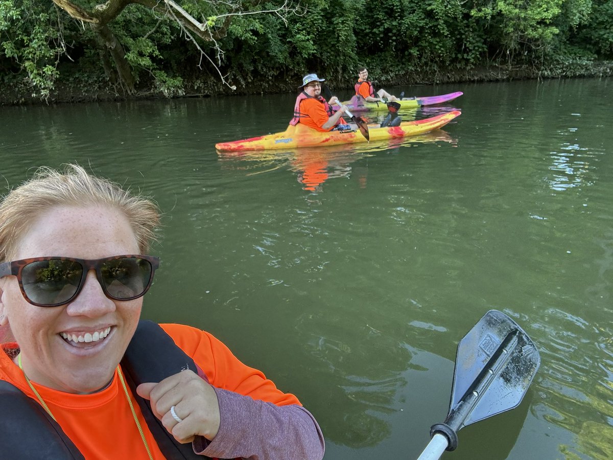 AimIndiana's tweet photo. Thanks @burkeindiana for including the Aim team in #Canoe2Work Day! What a fun way to draw attention to Indy’s major #waterway and the importance of clean, safe water infrastructure for all Hoosiers! https://t.co/f1XBCWjlNN