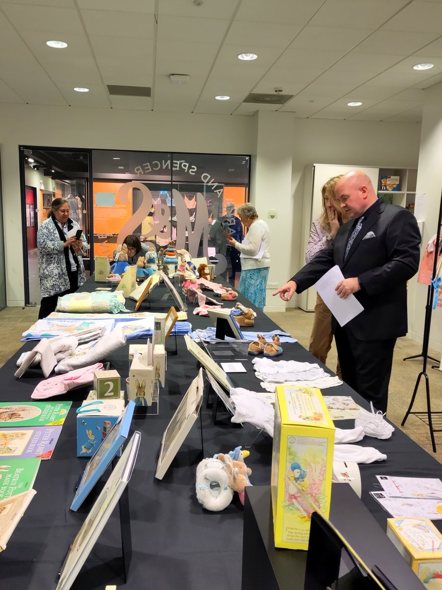 CuratorKitty's tweet photo. Lovely and exclusive peak at David Pepper's collection of Beatrix Potter themed items recently donated to the @MandSHeritage at Leeds University. https://t.co/y1YZelBefp