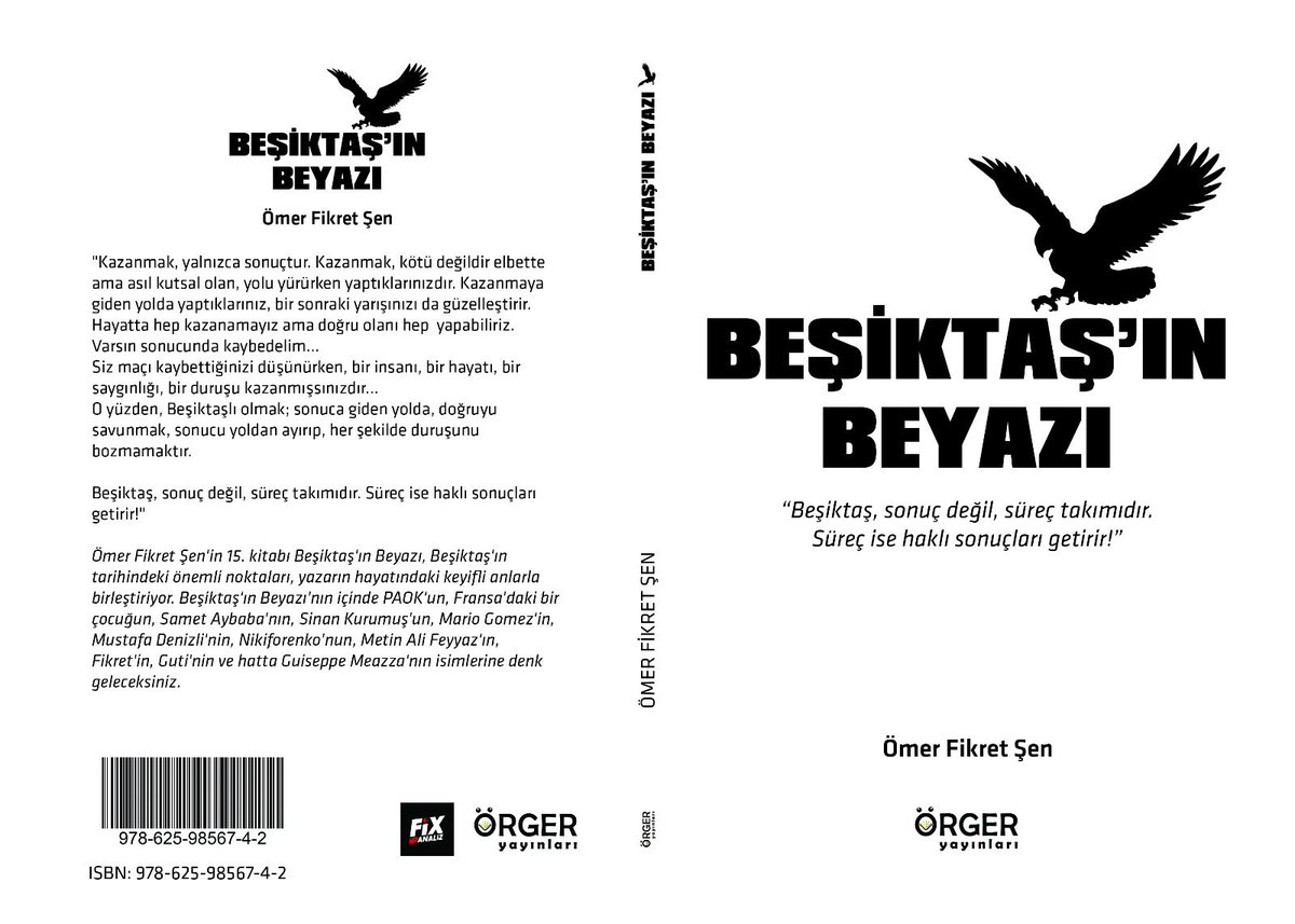 Beşiktaş’ın Beyazı kitabım çıktı 🦅

“Beşiktaş, sonuç değil, süreç takımıdır. Süreç ise haklı sonuçları getirir!”

15. kitabım Beşiktaş’ın Beyazı’nda, Beşiktaş’ın tarihindeki önemli noktaları, hayatımdaki keyifli anlarla birleştirdim. Beşiktaş’ın Beyazı’nın içinde PAOK’un,