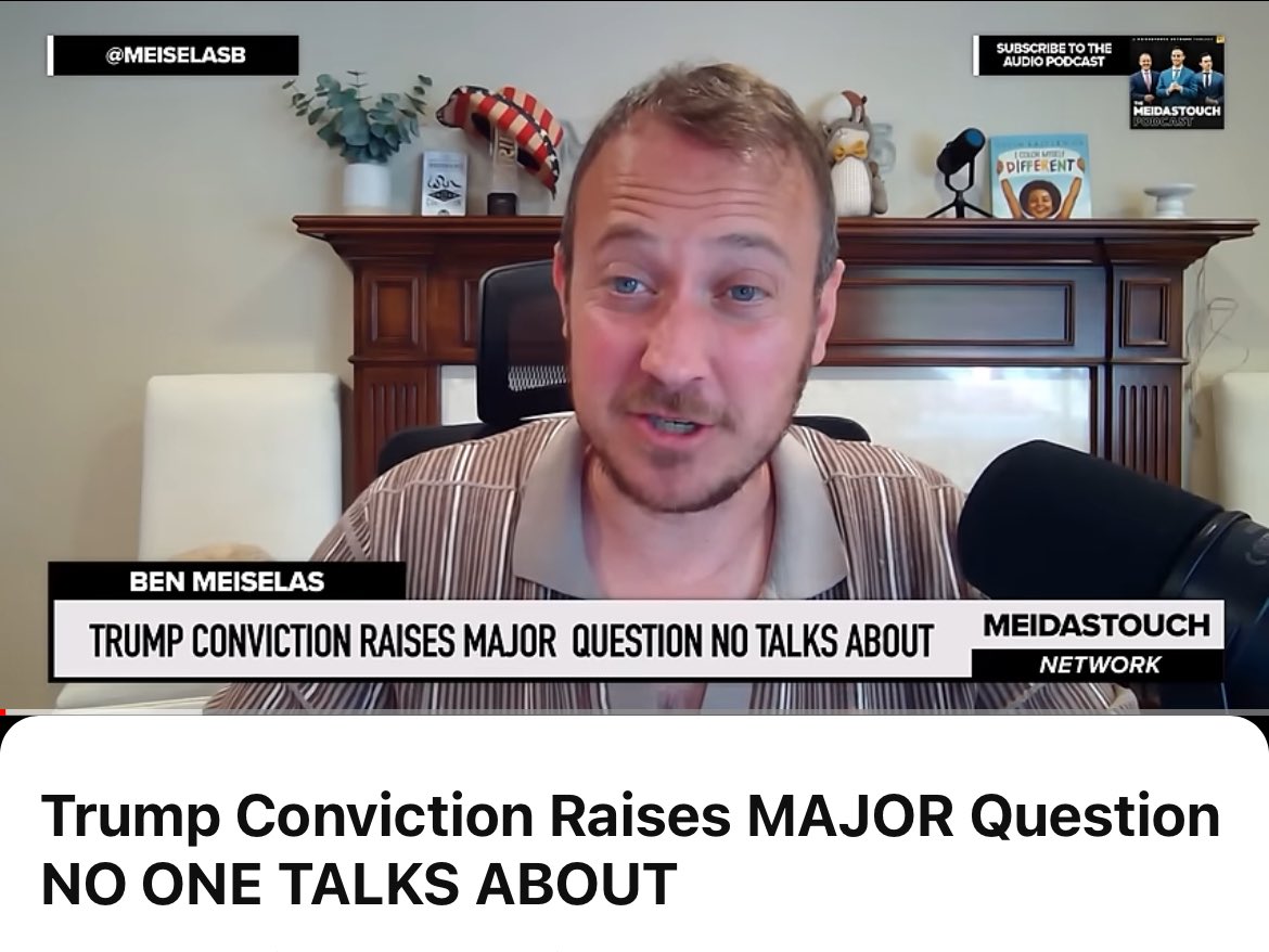 ThaneGlass's tweet photo. Absolutely BRILLIANT commentary by @meiselasb
⭐️⭐️⭐️⭐️⭐️⭐️⭐️⭐️⭐️⭐️⭐️
Can #Trump be #president now that he is #ConvictedFelonDonaldJTrump ?!
Lawyer and law-professor #BenMeiselas breaks it down!
#Felon45 #FelonDonaldJohnTrump
#convictedtrump
https://t.co/i51iY1AWl9 https://t.co/ZFHj0XV7ba