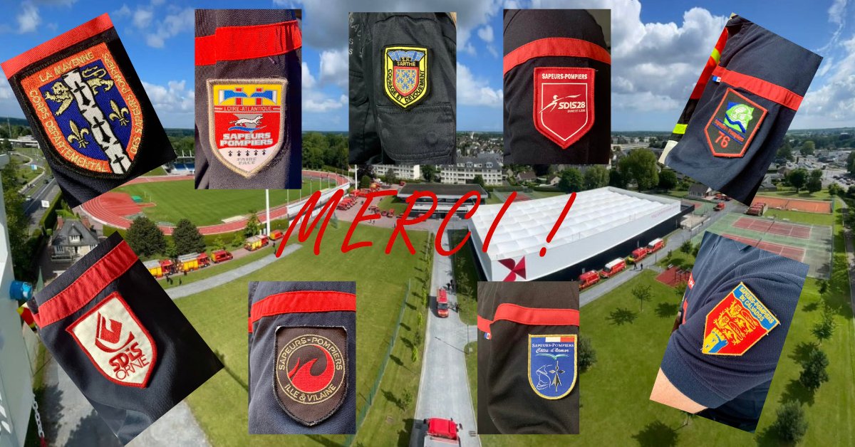 SDIS14's tweet photo. #dday Fin de missions pour les 134 sapeurs-pompiers de la Zone de Défense Ouest venus en renfort pour les commémorations aux côtés du @SDIS14. Le Centre de rassemblement des Moyens installé à Bayeux ferme ses portes. Un grand merci à toutes et à tous🙏 https://t.co/higqWanm90