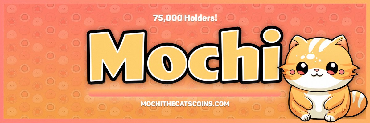 mochibasetoken's tweet photo. $MOCHI has just surpassed 75,000 holders! 

To celebrate, we're airdrop 800,000,000 $MOCHI towards the Mochi community.

Eligible users can claim their airdrop starting right now.

1/2 🍡🐈 https://t.co/ZtWB34BnQv