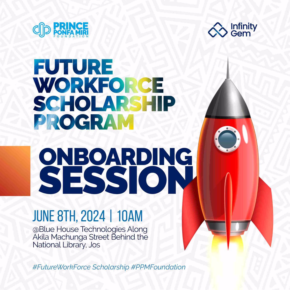 Princeponfa's tweet photo. Tomorrow is the onsite onboarding for the Future Workforce Scholarship program.

Make sure to arrive by 10:00 AM sharp! 

We're excited to welcome you to the program!

#PPMFoundation
#InfinityGem https://t.co/nuyK0ybEay