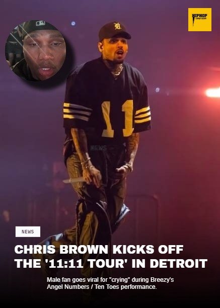 hiphopcnation's tweet photo. Chris Brown kicks off his '11:11 Tour' &amp; already has a male fan dropping 😢 in Detroit! https://t.co/56hfqBKCpi