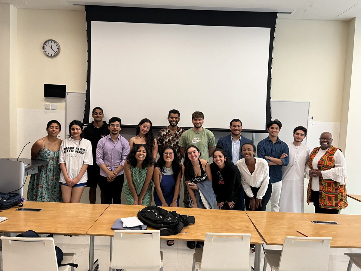 RoseNanyongaCla's tweet photo. Thrilled to complete another J-Term at NYU-Abu Dhabi with this amazing group! My course, "Birthing Inequity: Teenage Pregnancy Pre and Post Covid-19," explores the factors and strategies around teenage pregnancy and child marriages. #NYUAD #JTerm @CIUuga @SabrinaKitaka @ENamboka https://t.co/d1RJYP0oAa