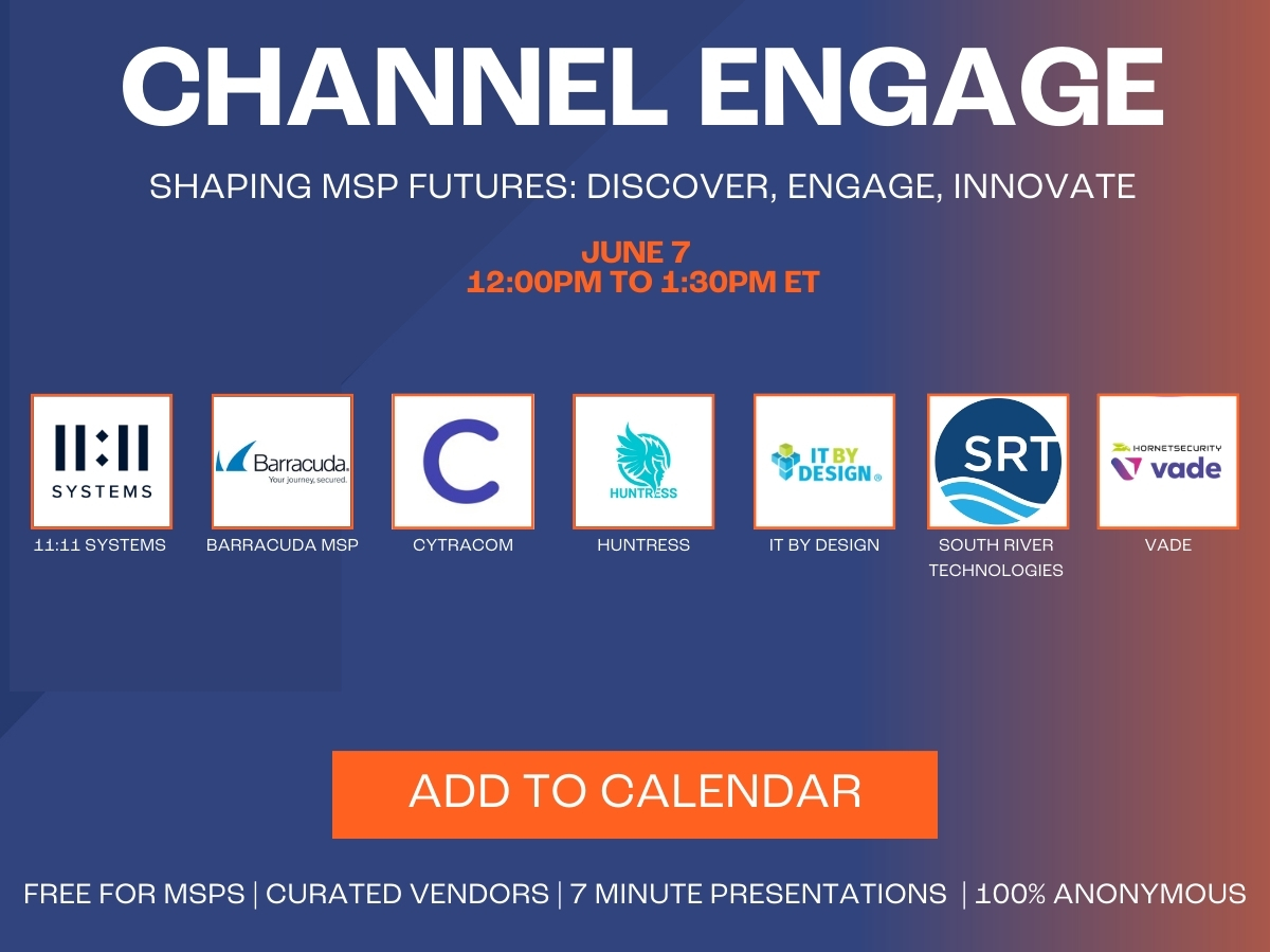 Today is THE day #MSPs! Time for another <a href="/ChannelProgram_/">Channel Program</a>  #Engage event. 7 vendors, 7 minutes each to share their business. No fluff - and you in charge of the reviews. channelprogram.com/pitch Stay for the end and win #incentives and #productdiscounts from the vendors.