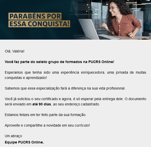 ValchanOficial's tweet image. Estudar na @PUCRS sempre foi um sonho meu... 

No passado eu não tinha recursos financeiros para isso, mas trabalhei muito e, apesar dos desafios, eu consegui! Oficialmente formada na PUCRS!! ‍👩🏻‍🎓

Agradeço a todas as pessoas que me apoiaram nesta jornada💙

#pucrs #gratidão