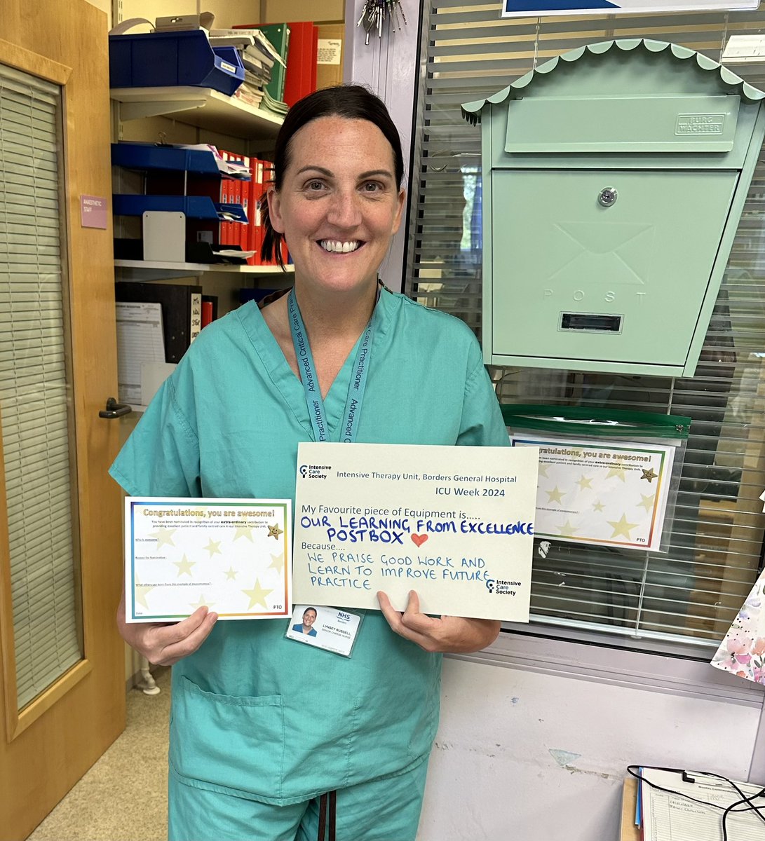 lynseywelsh03's tweet image. Another day of staff sharing their favourites for ICU week @ICS_updates Our cleaner Wilma’s gave us a giggle 🤭 
Great week of learning.
Happy weekend 💙
#icuweek2024 #topteam