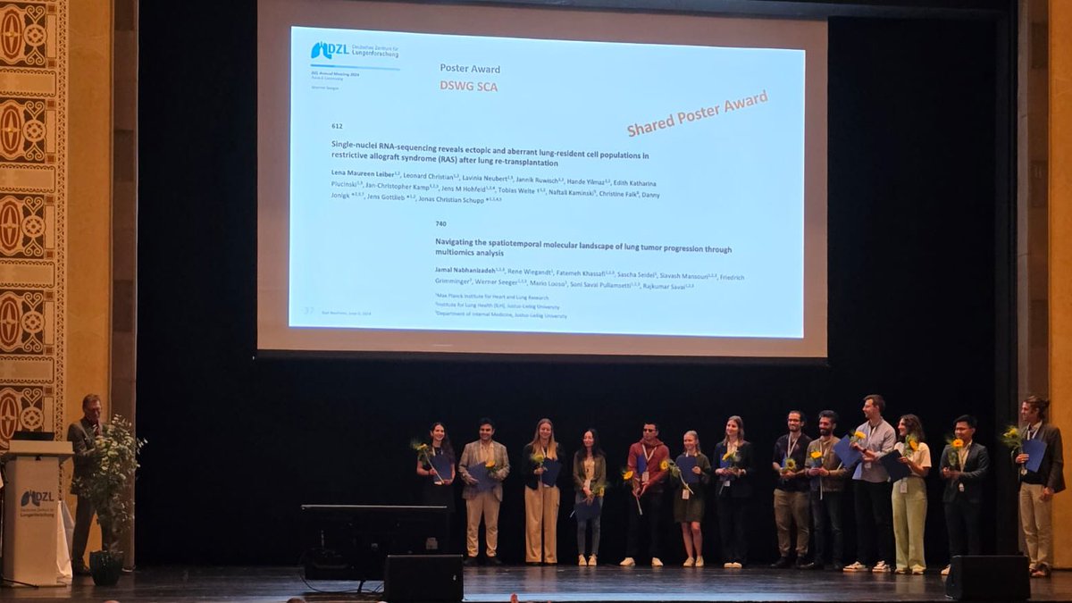 LinYang76658443's tweet photo. A great pleasure to showcase our LungView platform as highlights in DSWG AI&amp; DT during DZL2024 annual meeting. Also grateful for winning the best poster prize in the PI group. The quality of research posters and talks this year is magnificent @dzlacademy @LungHealthMUC 👏👏🎉🎉🫡 https://t.co/mQqvhx6VJu