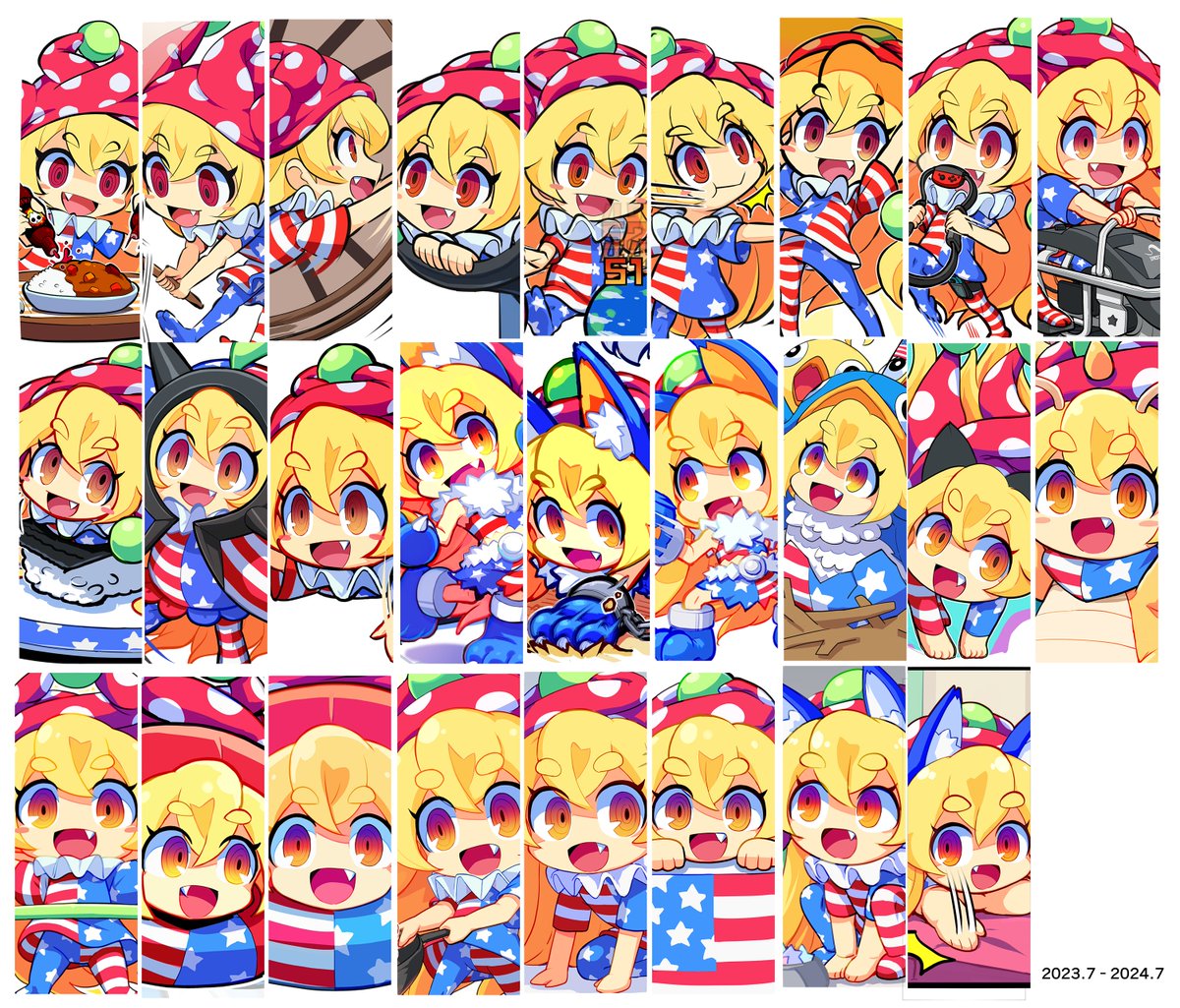 runker's tweet image. クラピアートワーク。そろそろ一周年みたいなので7月にクラピまとめみたいなものをpixivのBOOTHでデータ販売しようと思います(予定)。
内容はアニメーションとコメント、Xでの反応まとめとかです。色々未定なのでこういうのなら欲しいとかあったら教えてください!皆はどのクラピが好きですか?