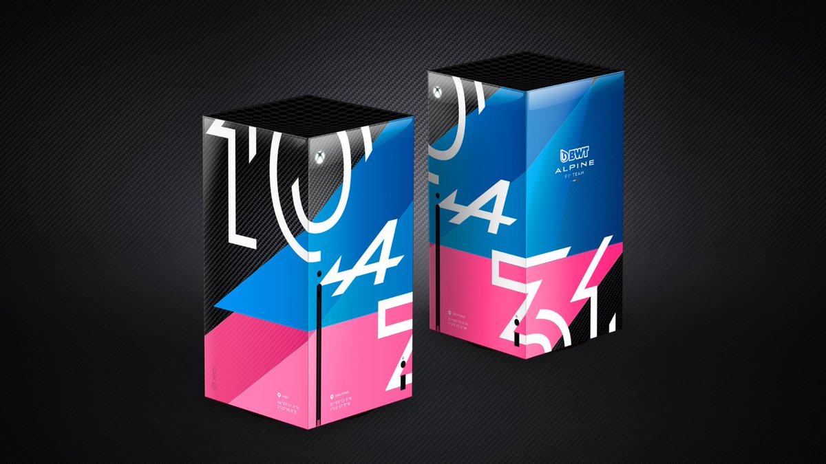 Racing fans – Now’s your chance to be part of #Alpine this season! 

Celebrate this week’s race at #CanadianGP with your very own custom BWT Alpine F1 Team Xbox Series X console. 
 
Follow us and RT #AlpineXboxSweepstakes for a chance to win xbx.lv/4cdeg11