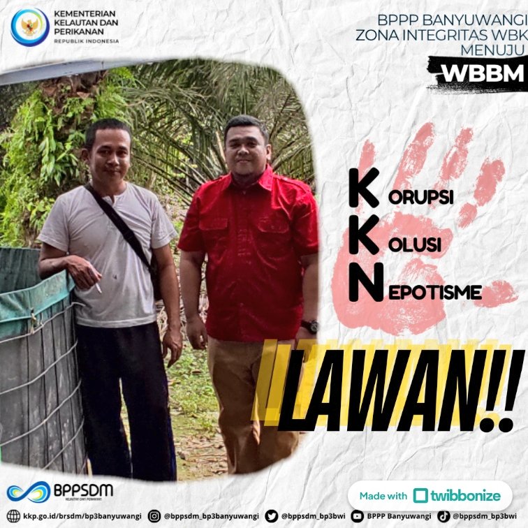 agusrogue's tweet photo. Saya, Agus T dari BPPP Banyuwangi,berkomitmen teguh pada Integritas,menolak,&amp;mengutamakan Pelayanan Publik yang berkualitas sebagai bentuk pengabdian kita.
#ZIBP3BWI
#2024KKPBeyond
#BPPSDMINFINITY
#ZonaIntegritas
#WilayahBebasKorupsi
#WilayahBirokrasiBersihdanMelayani https://t.co/UQuLTTRfFd