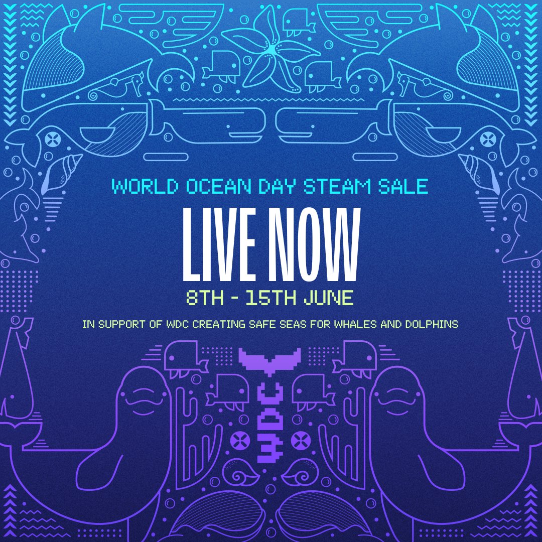 Jingle Jam (@jinglejam) on Twitter photo Happy World Ocean Day! To celebrate our fin-tastic friends, the #ForTheOcean Steam sale is live now!
For a week only, grab a discounted game and part of every purchase'll be donated to <a href="/whalesorg/">Whale and Dolphin Conservation (WDC)</a> to support their vital work protecting whales and dolphins: bit.ly/WODSteamSale24 Happy World Ocean Day! To celebrate our fin-tastic friends, the #ForTheOcean Steam sale is live now!
For a week only, grab a discounted game and part of every purchase'll be donated to <a href="/whalesorg/">Whale and Dolphin Conservation (WDC)</a> to support their vital work protecting whales and dolphins: bit.ly/WODSteamSale24