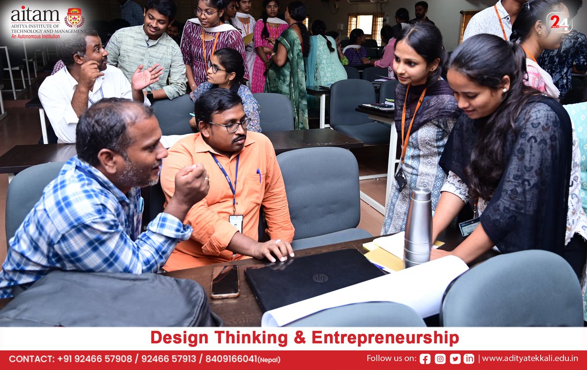 AitamOfficial's tweet image. We’re celebrating a milestone at AITAM! Our recently concluded Faculty Development Program on Design Thinking &amp;amp; Entrepreneurship. Special gratitude to Mr. Manoj Kumar from T Hub for mentoring and guiding our bright minds.
#aitam #Entrepreneurship #designthinkingworkshop
